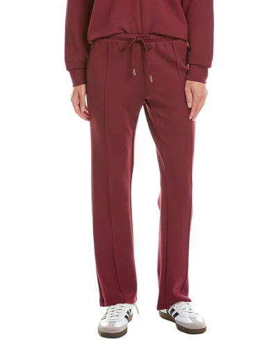 Nanette Lepore Nanette  Seam-front Flare Scuba Pant In Red
