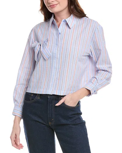 NANETTE LEPORE NANETTE NANETTE LEPORE SEERSUCKER STRIPE SHIRT