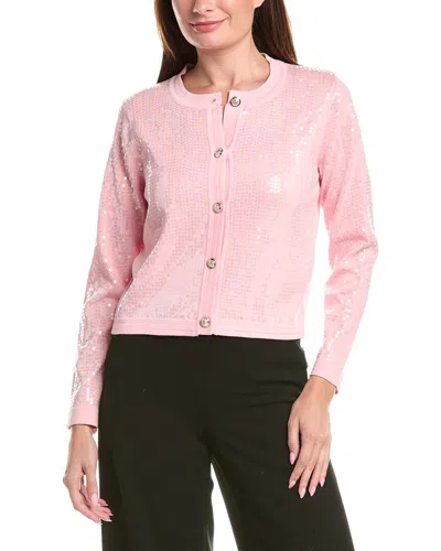 Nanette Lepore Nanette  Sequin Cardigan In Pink