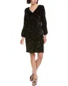 Nanette Lepore Nanette  Sequin Velvet Mini Dress In Black