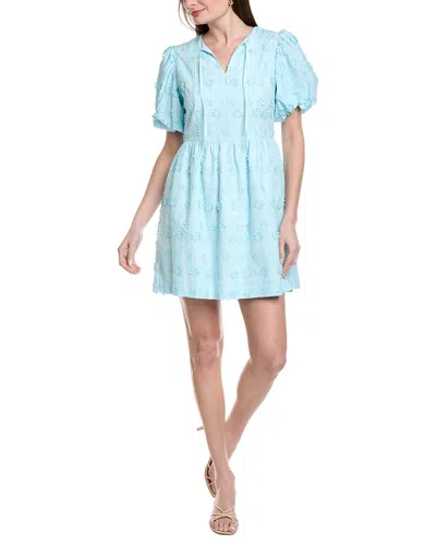 Nanette Lepore Short Sleeve Mini Dress In Blue