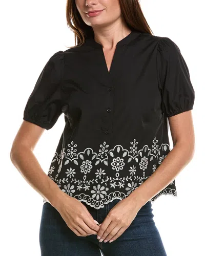 Nanette Lepore Short Sleeve Top In Transparent