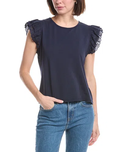 Nanette Lepore Nanette  Solid Blouse In Blue