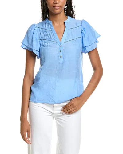 Nanette Lepore Nanette  Solid Blouse In Blue