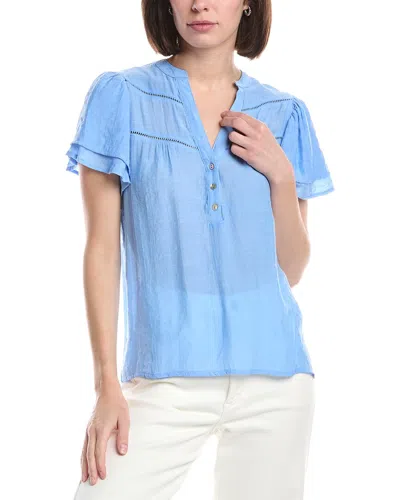 Nanette Lepore Nanette  Solid Blouse In Blue