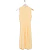 Nanette Lepore Nanette  Solid Pleated Dress In Pale Daffodil