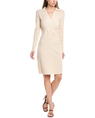Nanette Lepore Nanette  Surplice Sweaterdress In Beige
