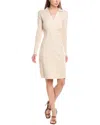 Nanette Lepore Nanette  Surplice Sweaterdress In Beige