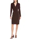 Nanette Lepore Nanette  Surplice Sweaterdress In Brown