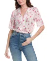 Nanette Lepore Swiss Dot Blouse In Pink