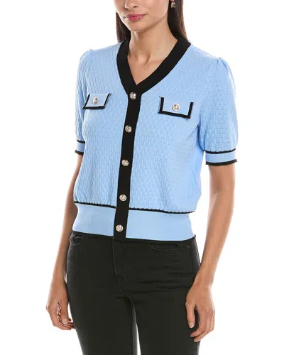 Nanette Lepore Nanette  Textured Knit Sweater In Blue