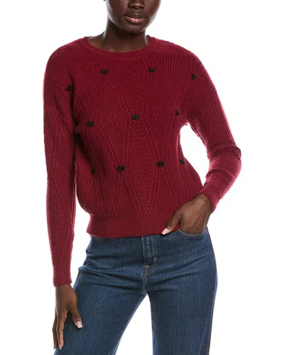 Nanette Lepore Textured Sweater In Red
