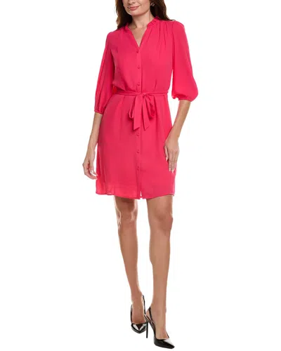 Nanette Lepore Nanette  Tie Waist Shirtdress In Red