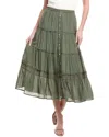Nanette Lepore Tiered Skirt In Green