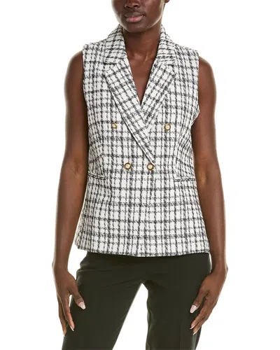 Nanette Lepore Nanette  Tweed Vest In White