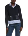Nanette Lepore Nanette  Twofer Sweater In Blue