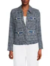 Nanette Lepore Tweed Cardigan In Gray