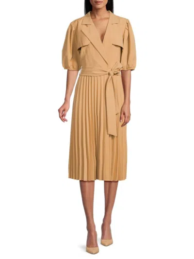 Nanette Lepore Nanette  Women's Pleated Belted Wrap Midi-dress