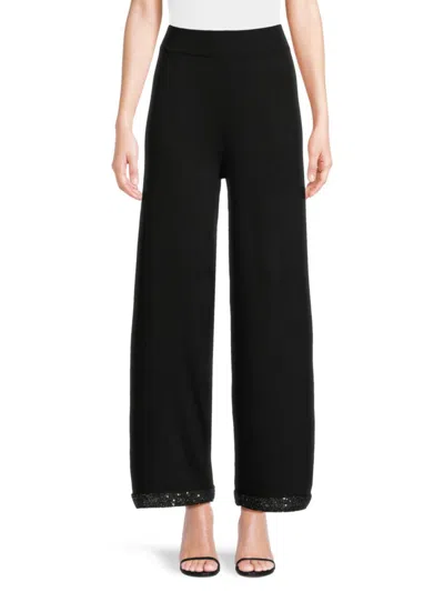 Nanette Lepore Nanette  Women's Solid Wide-leg Pants In Black