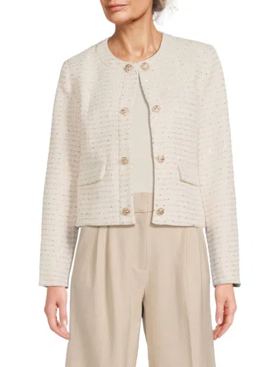Nanette Lepore Nanette  Women's Tweed Jacket In Neutral