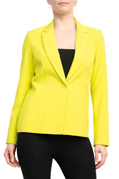 Nanette Lepore Notch Lapel Nolita Stretch Blazer In Citrine In Yellow
