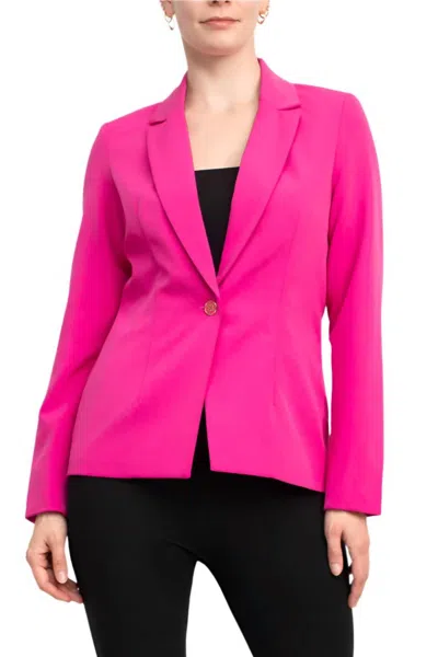 Nanette Lepore Notch Lapel Nolita Stretch Blazer In Precious Pink