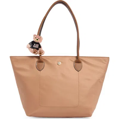 Nanette Lepore Nylon Tote With Pencil Case In Brown Sugar / Moose