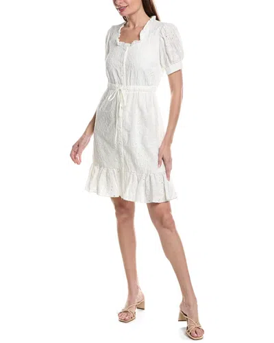 Nanette Lepore Olivia Eyelet Mini Dress In White
