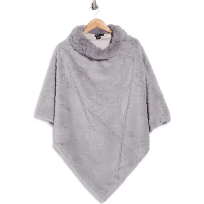 Nanette Lepore Open Knit Cowl Poncho In Gray