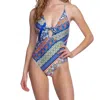 Nanette Lepore Patchwork Goddess One-piece Bikini In Multi In Multi