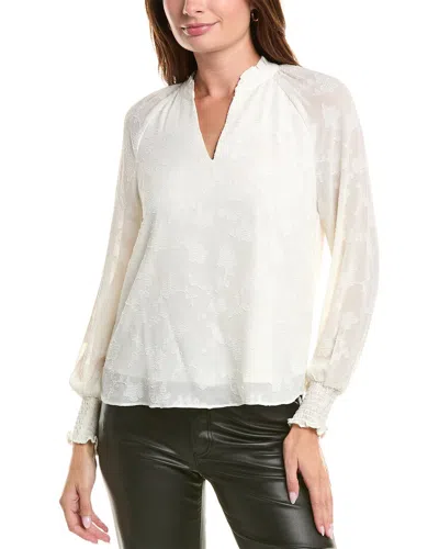 Nanette Lepore Pebble Crepe Blouse In White