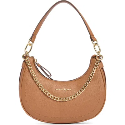Nanette Lepore Pebble Crescent Baguette Shoulder Bag In Brown