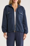 Nanette Lepore Play Quilted Knit Jacket In Blue