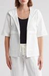 Nanette Lepore Short Sleeve Jacket In Snow White