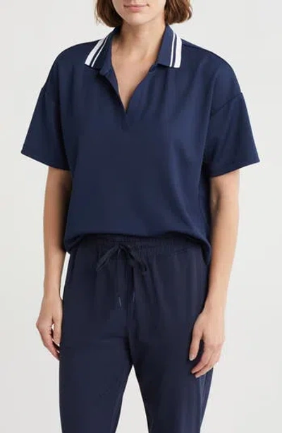 Nanette Lepore Play Sport Tech Johnny Collar Polo In Blue