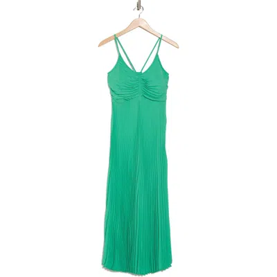 Nanette Lepore Pleated Sleeveless Maxi Dress In Green