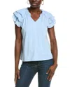 Nanette Lepore Pleated Tiered Sleeve Blouse