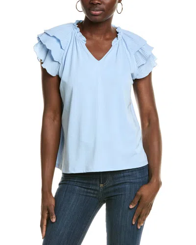 Nanette Lepore Pleated Tiered Sleeve Blouse