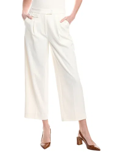 Nanette Lepore Pleated Twill Pant In White