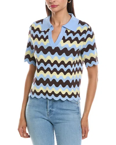 Nanette Lepore Polo Sweater In Blue