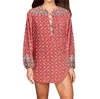 Nanette Lepore Pretty Tough Lace Up Tunic Top In Nnl Pretty Tough In Multi