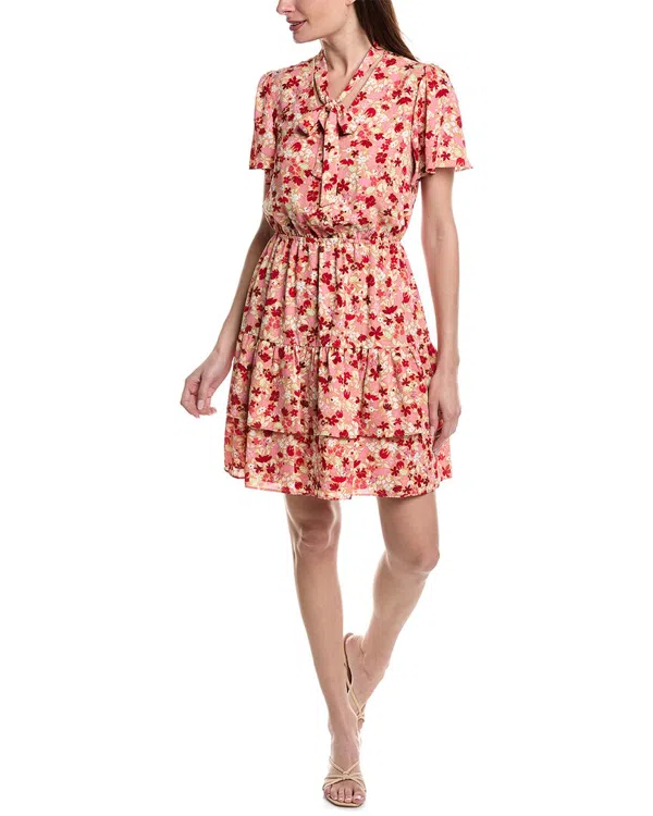 Robe Nanette Lepore - Bleu, Manches Longues - Taille M - Style Gossip Girl - Occasion Très Bon État