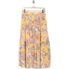 Nanette Lepore Printed Tiered Skirt In Gold