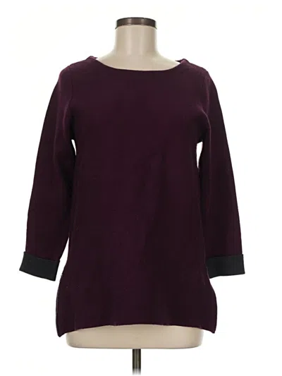 Pre-owned Nanette Lepore Pullover Sweater In Burgundy