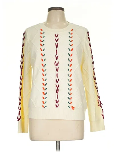 Pre-owned Nanette Lepore Pullover Sweater In Ivory