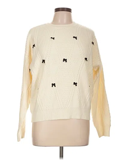 Pre-owned Nanette Lepore Pullover Sweater In Ivory