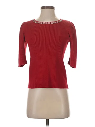Pre-owned Nanette Lepore Pullover Sweater In Red