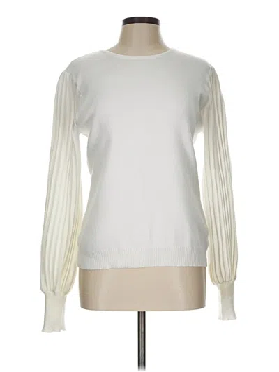 Pre-owned Nanette Lepore Pullover Sweater In White