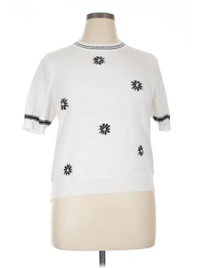 Pre-owned Nanette Lepore Pullover Sweater In White