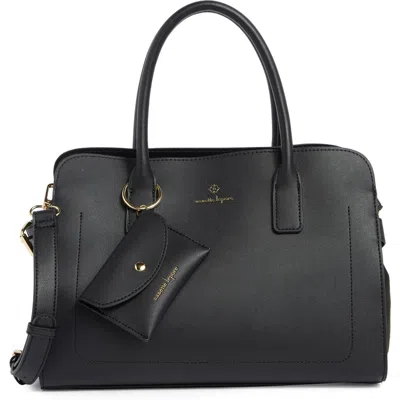 Nanette Lepore Quentin East/west Triple Section Satchel Bag In Black